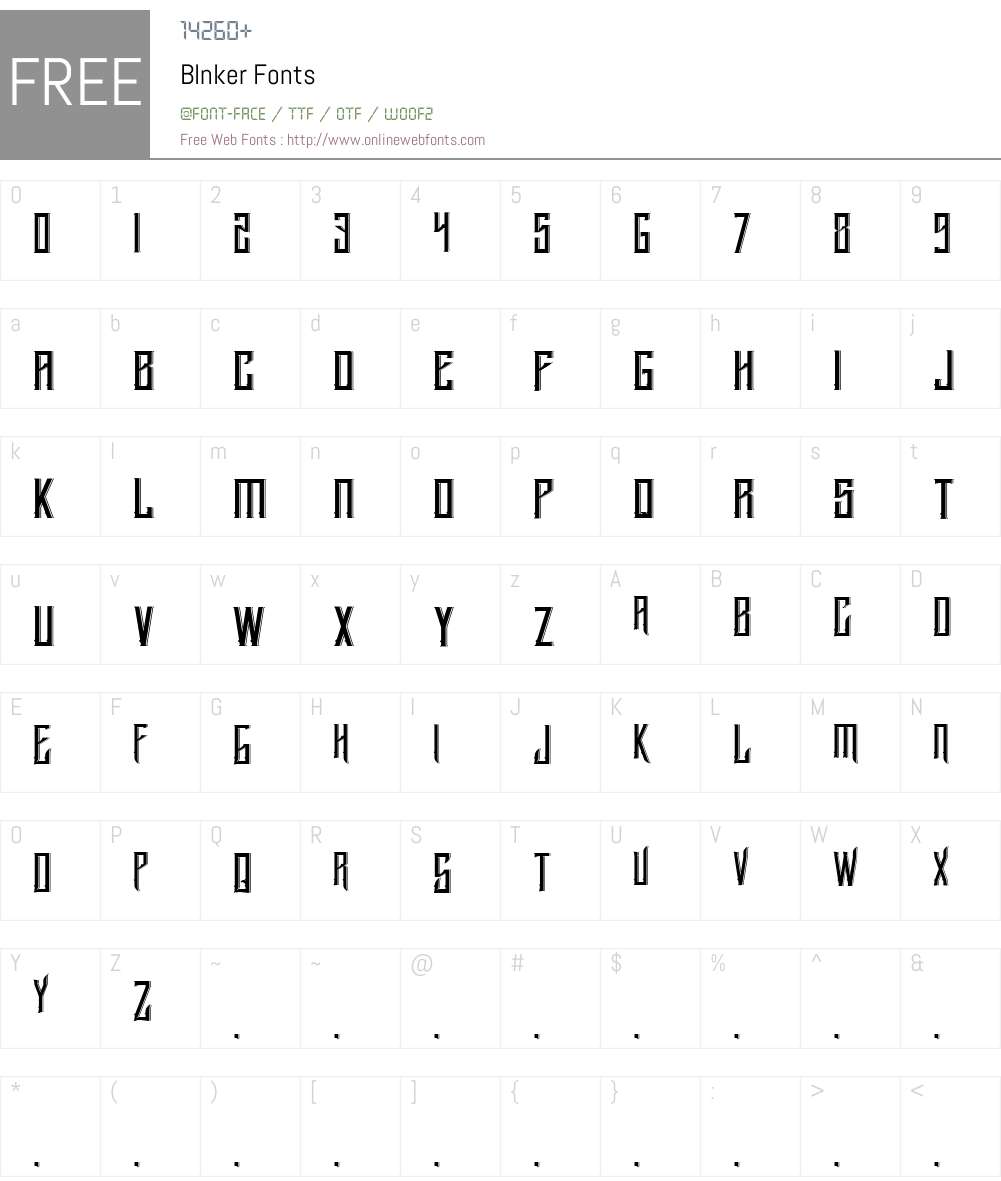 Blnker Font Screenshots