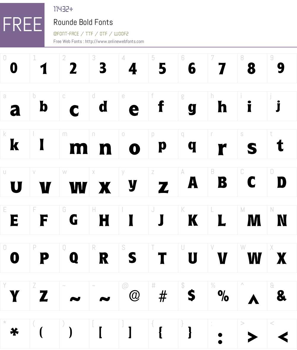 Rounde Font Screenshots