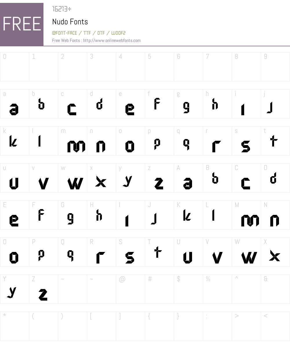 Nudo Font Screenshots