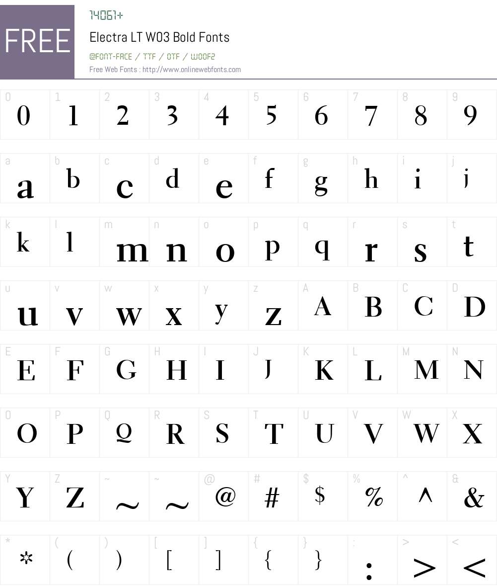 Electra Font Screenshots