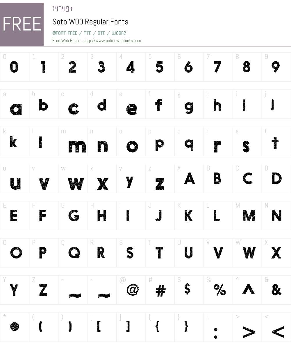 SotoW00-Regular Font Screenshots