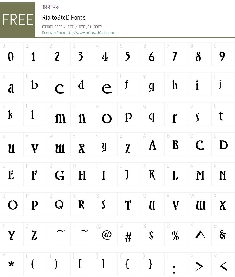 RialtoSteD Font Screenshots