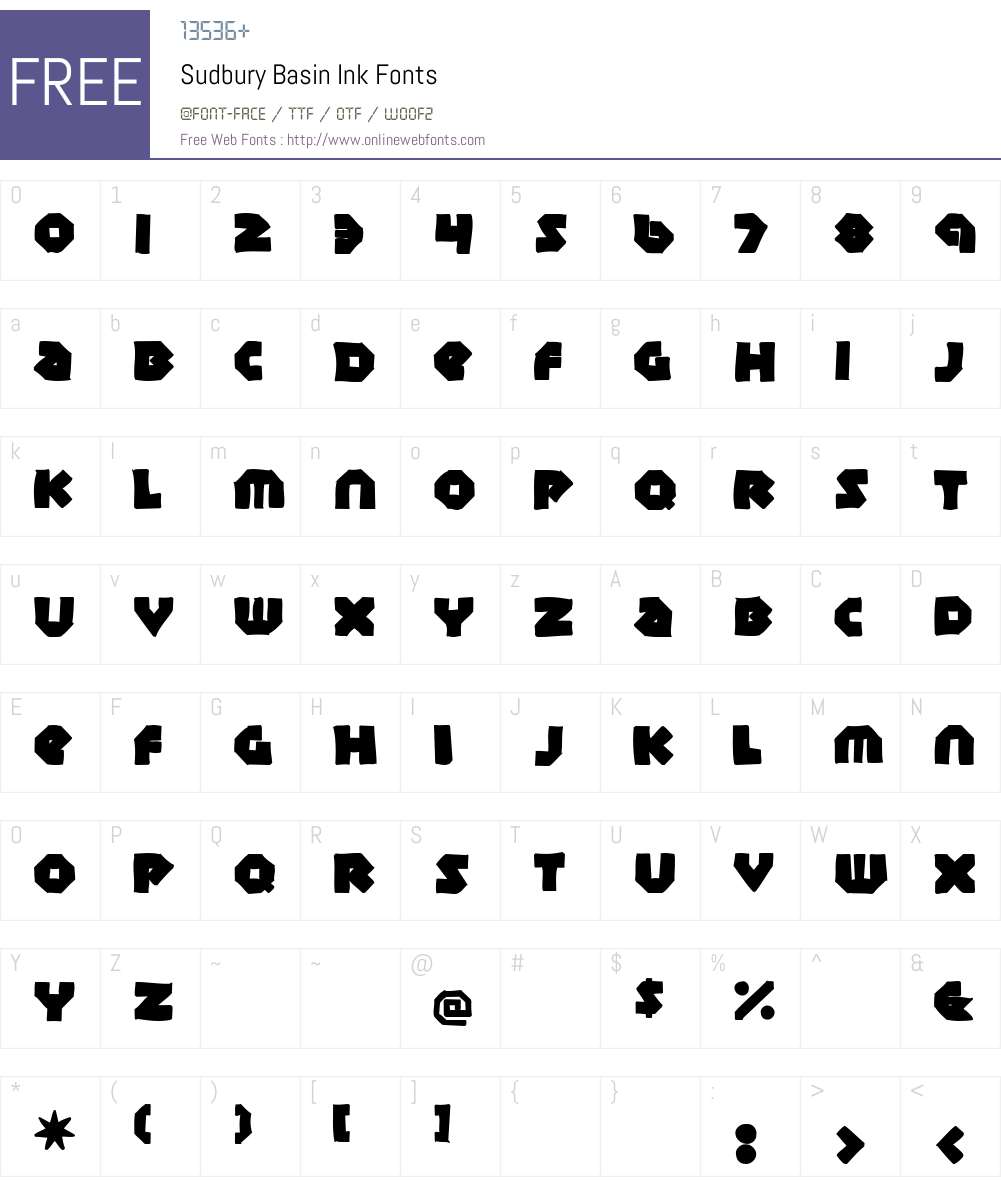 Sudbury Basin Ink Font Screenshots