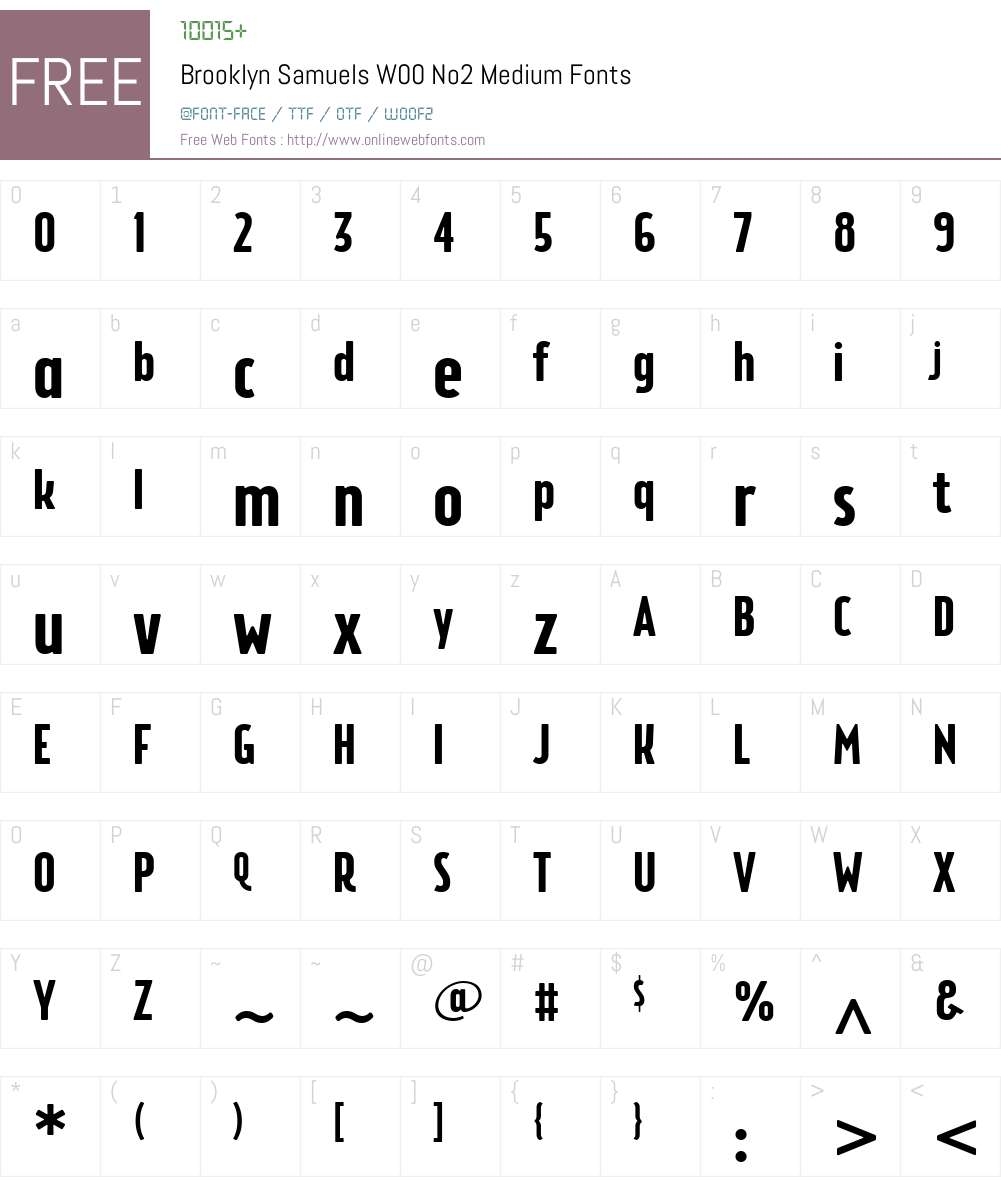 Brooklyn Samuels No2 Font Screenshots