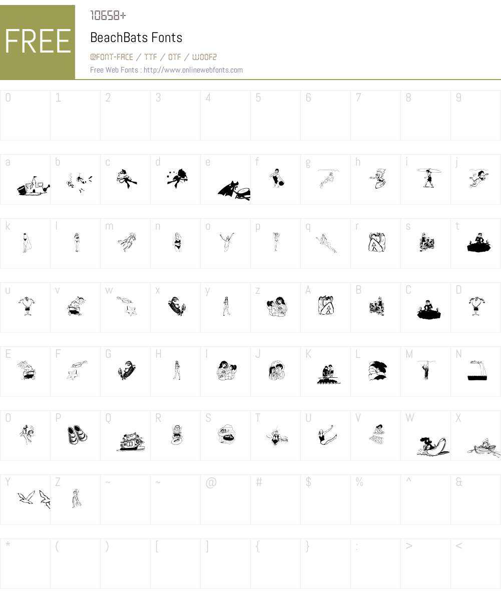 BeachBats Font Screenshots