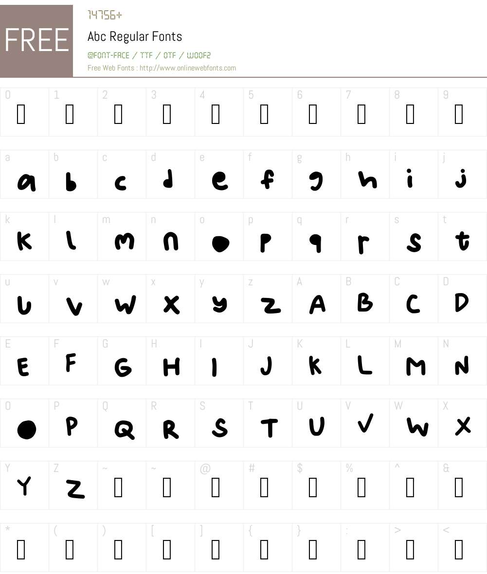 Abc Font Rbuk Abc Regular 001.001 Fonts Free Download - OnlineWebFonts.COM