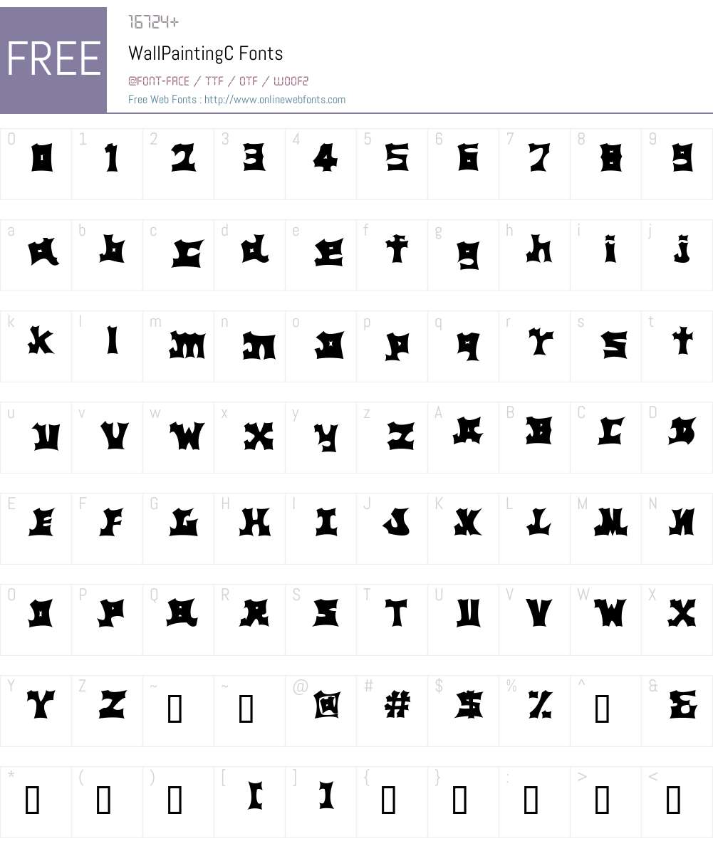 WallPaintingC Font Screenshots