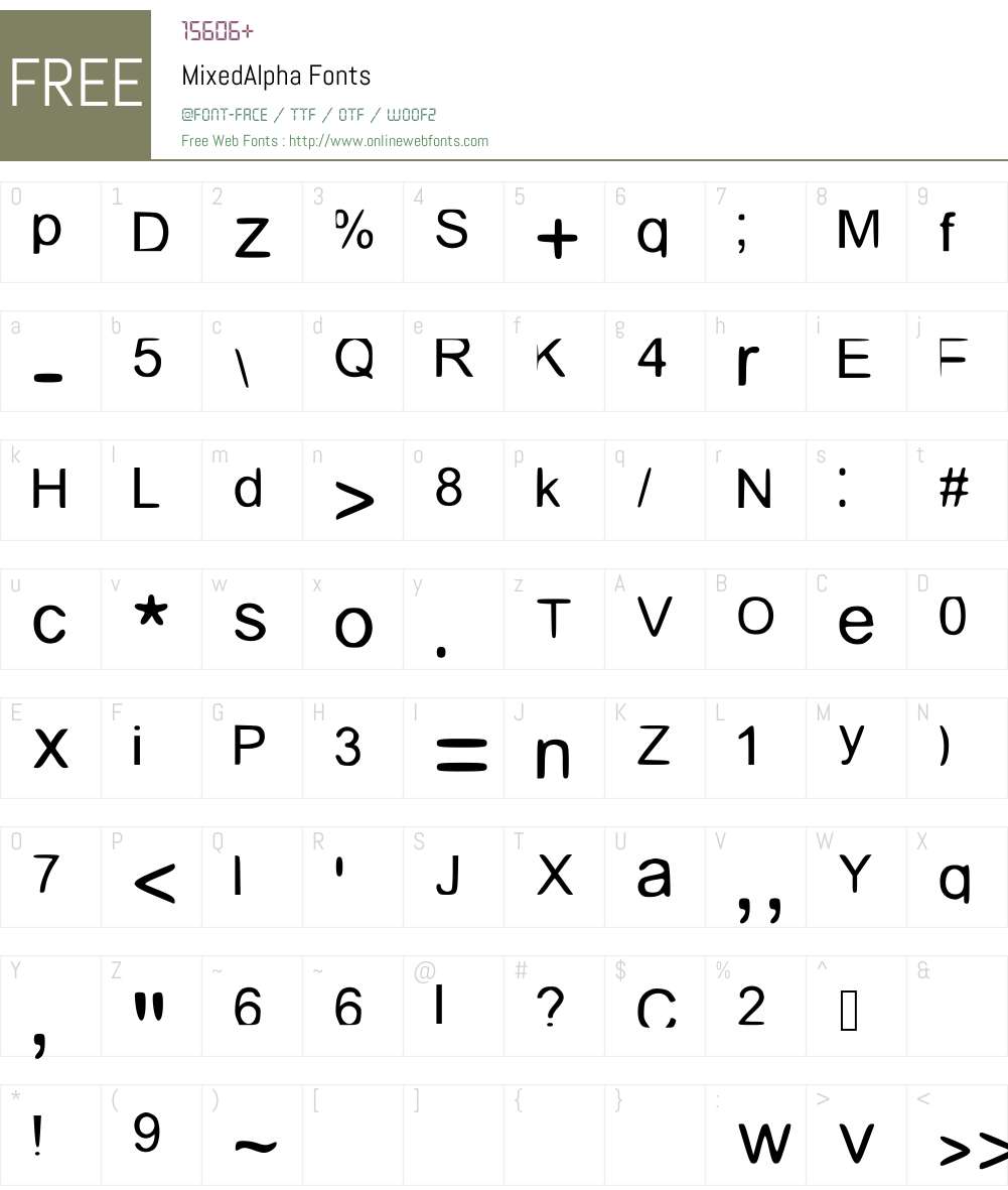 MixedAlpha Font Screenshots