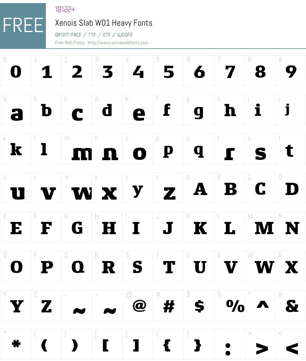 XenoisSlabW01-Heavy Font Screenshots