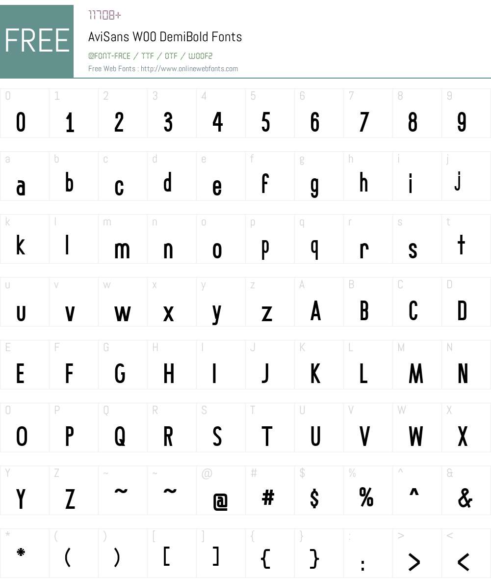 AviSans Font Screenshots