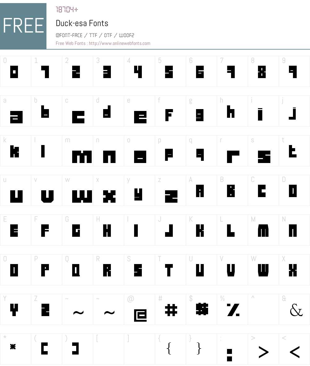 Duck-esa Font Screenshots