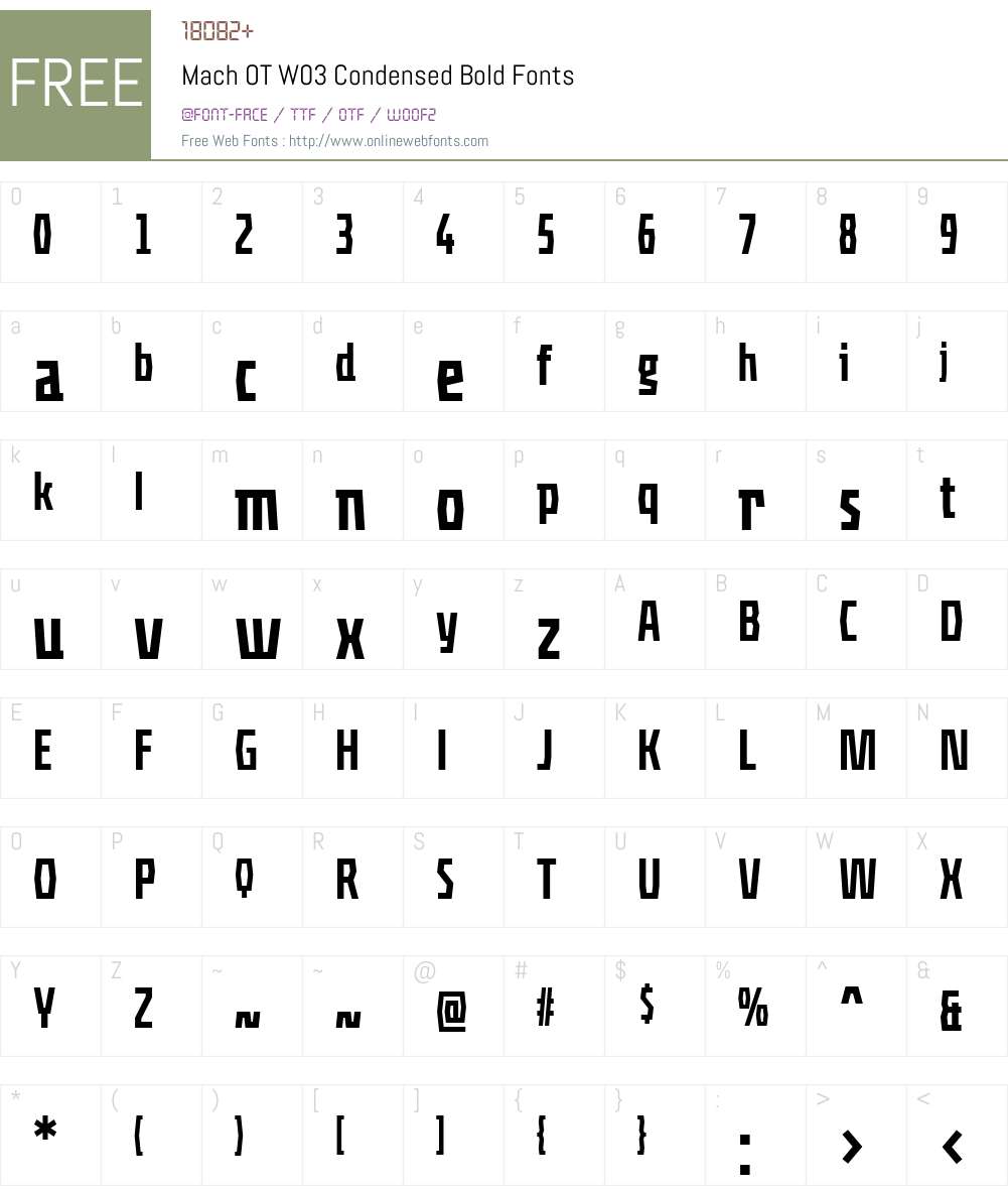 FF Mach Font Screenshots