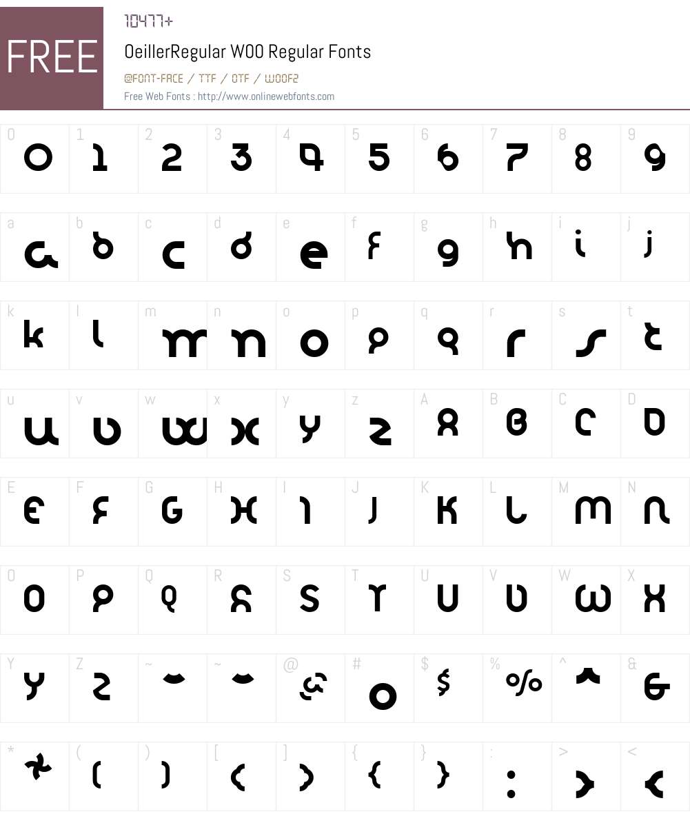 Oeiller Font Screenshots