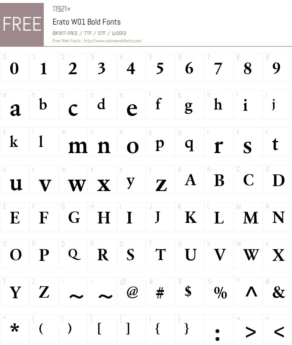 EratoW01-Bold Font Screenshots