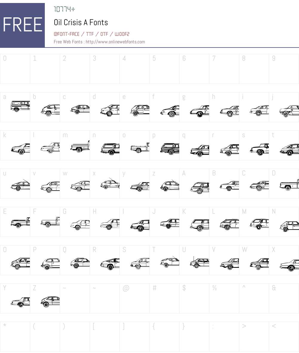 Oil Crisis A Font Screenshots
