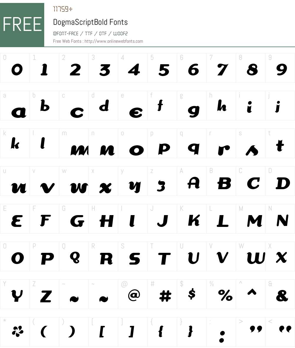 Dogma Font Screenshots
