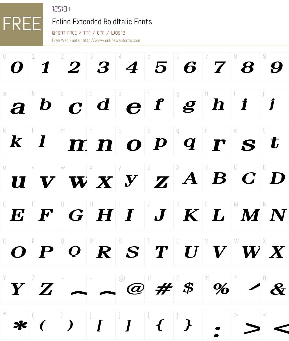 Feline Extended Font Screenshots