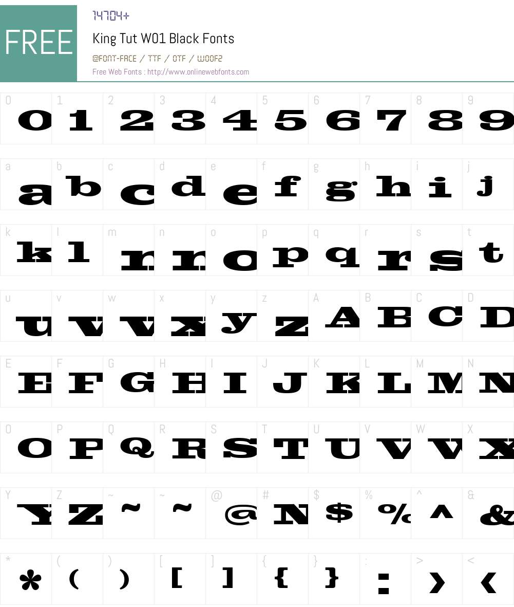 King Tut Font Screenshots