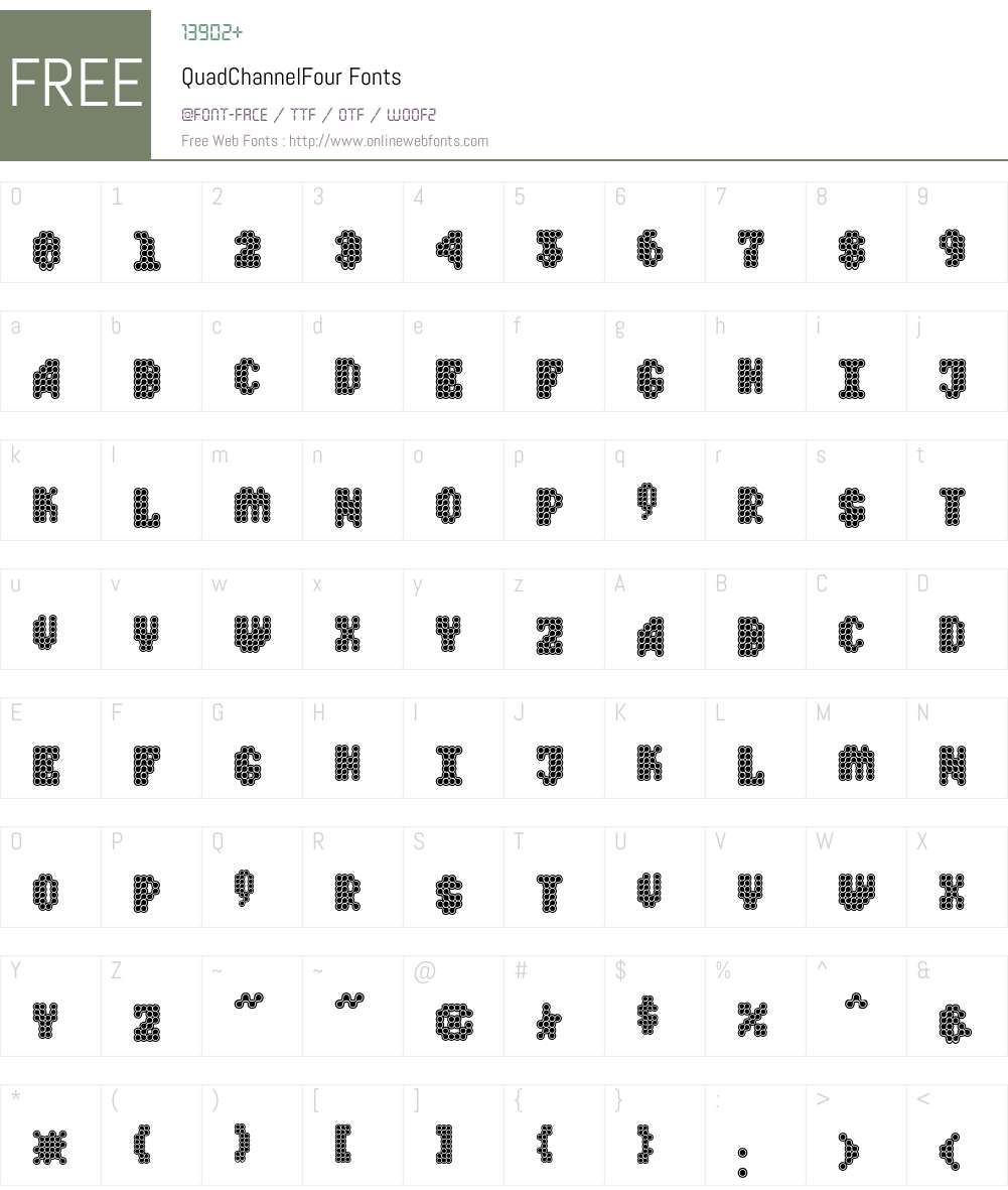 Quad Font Screenshots