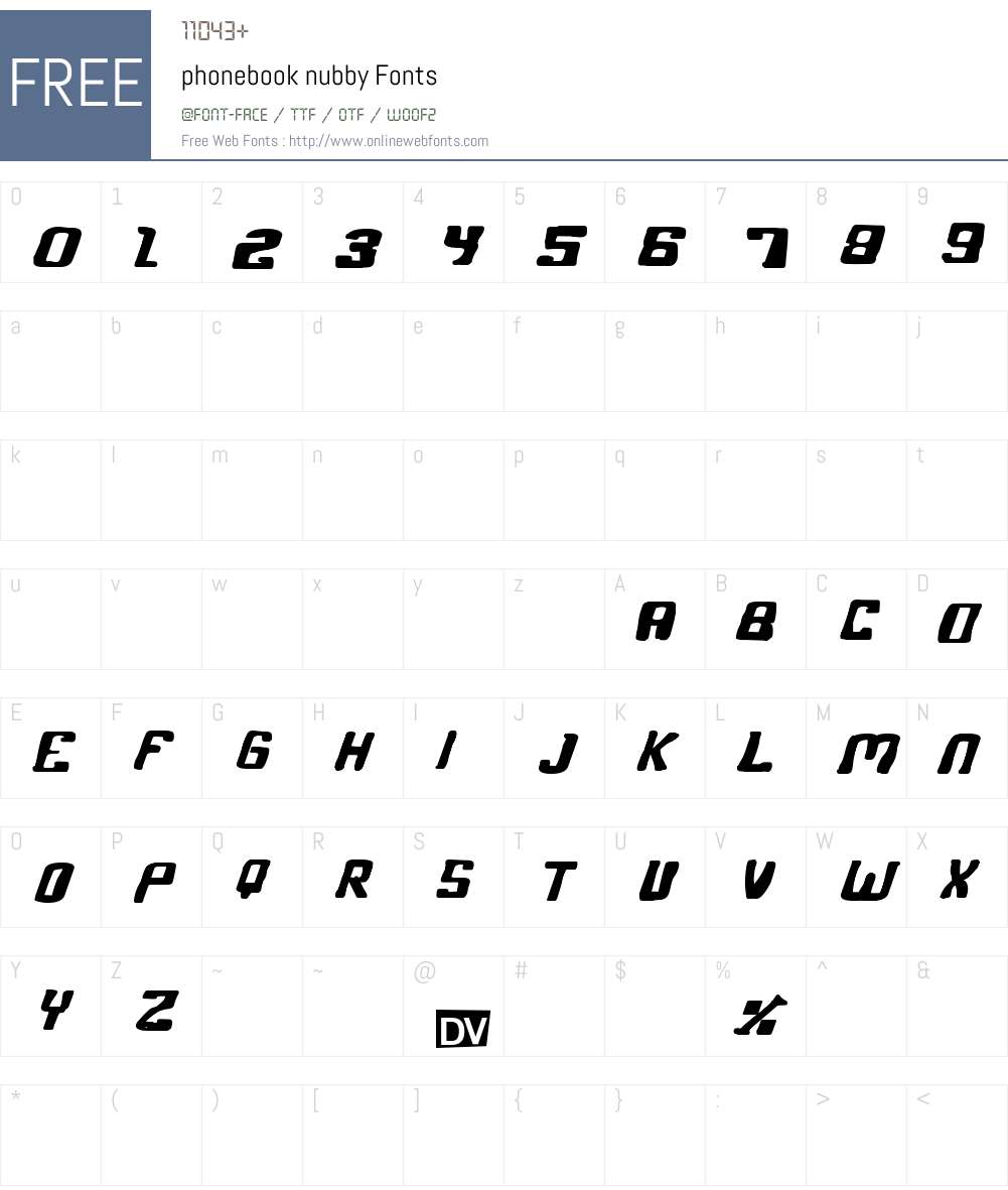 phonebook Font Screenshots