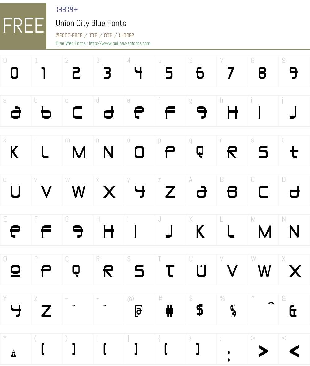 Union City Blue Font Screenshots