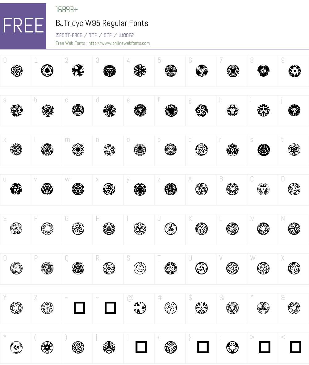 BJTricyc Font Screenshots
