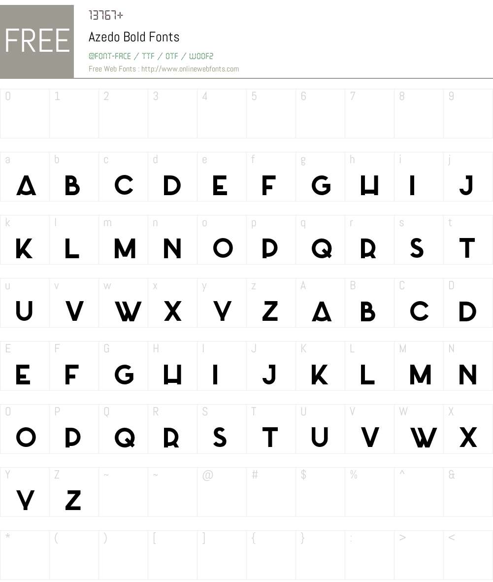 Azedo Font Screenshots