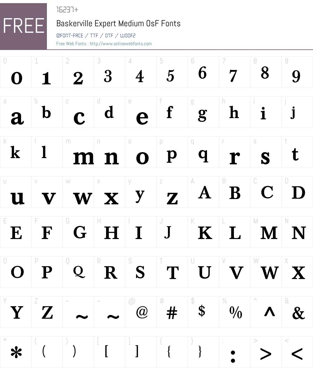Baskerville Expert BQ Font Screenshots