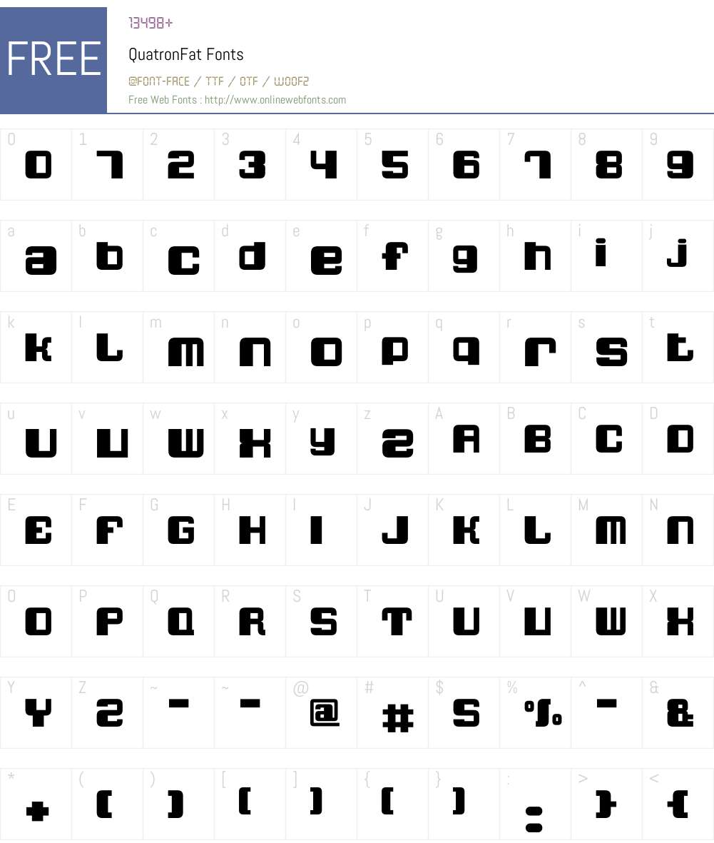 QuatronFat Font Screenshots