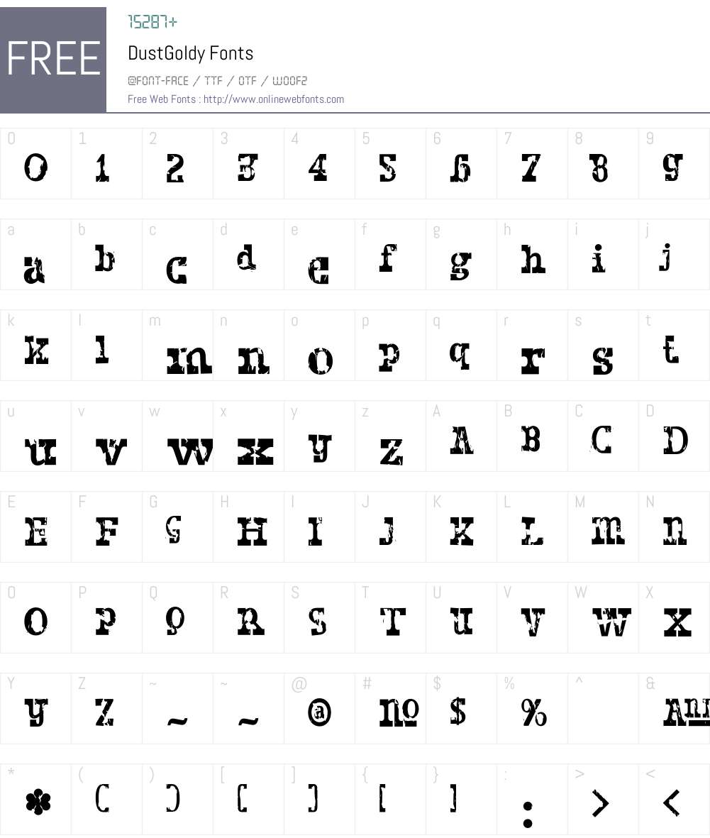 Dust Font Screenshots