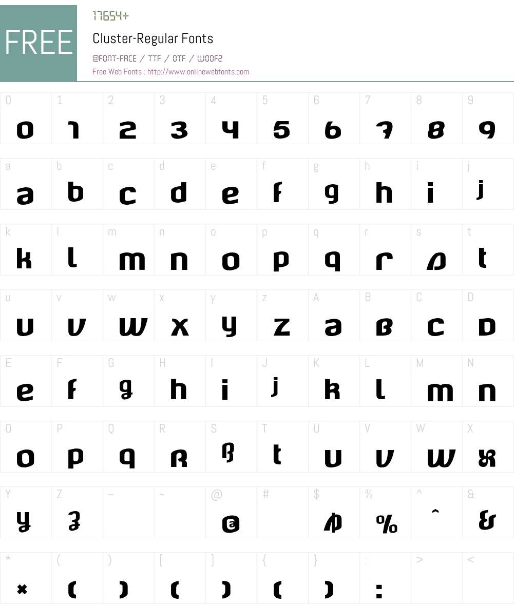 Cluster Font Screenshots