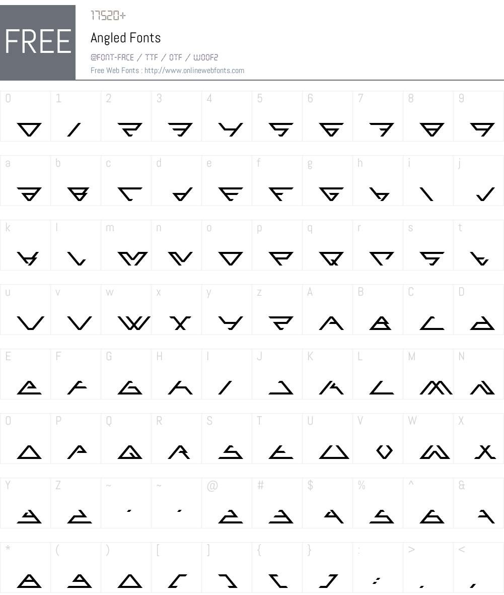 Angled Font Screenshots