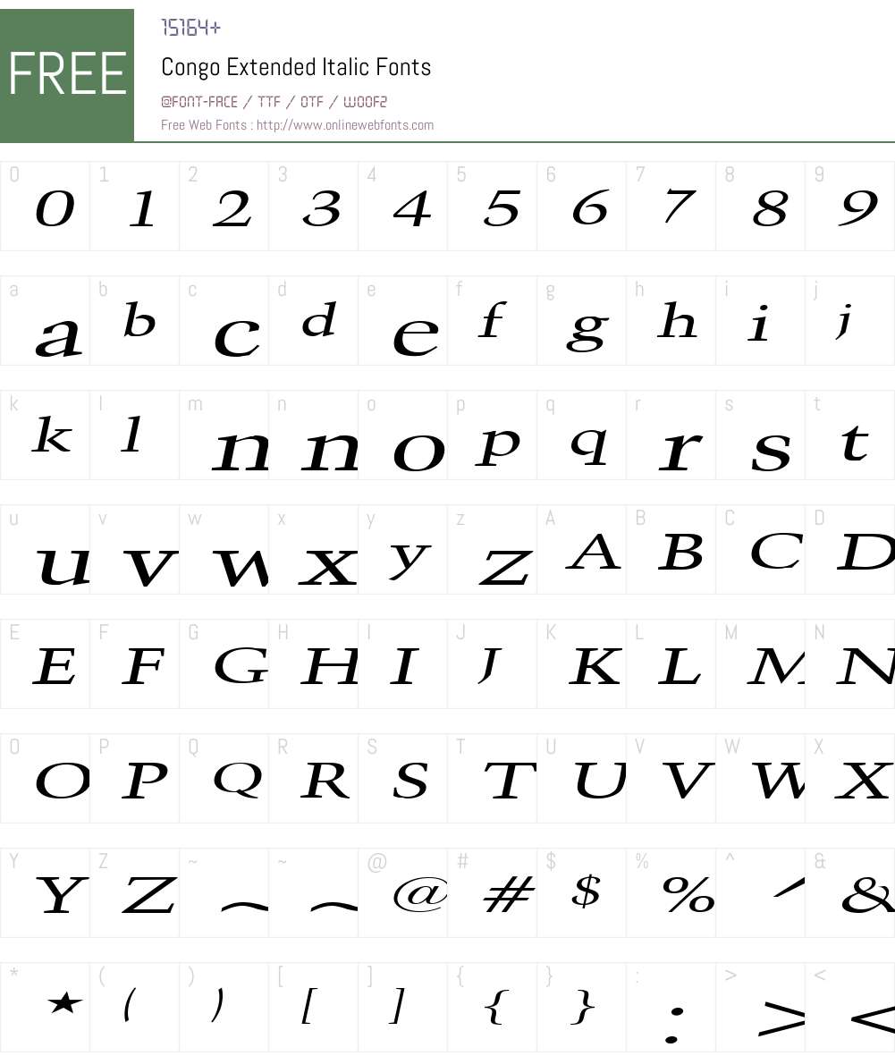 Congo Extended Font Screenshots