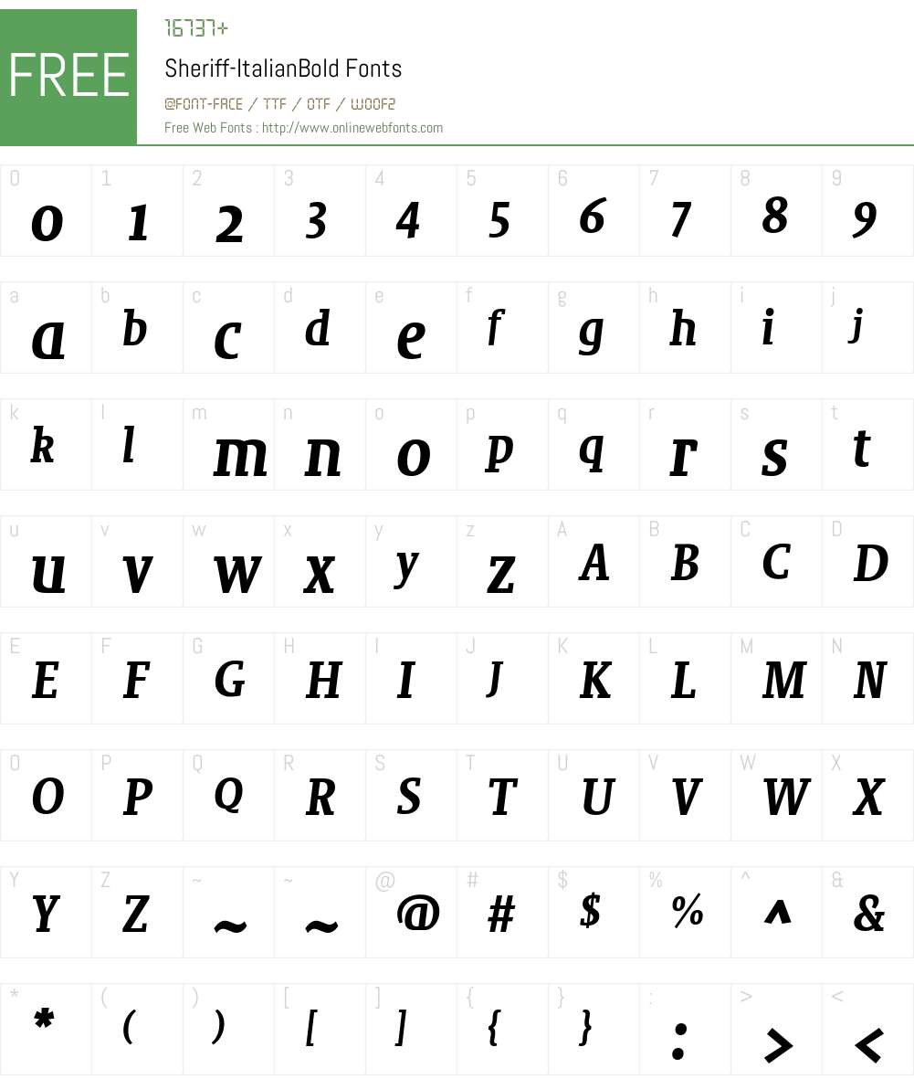 Sheriff Font Screenshots