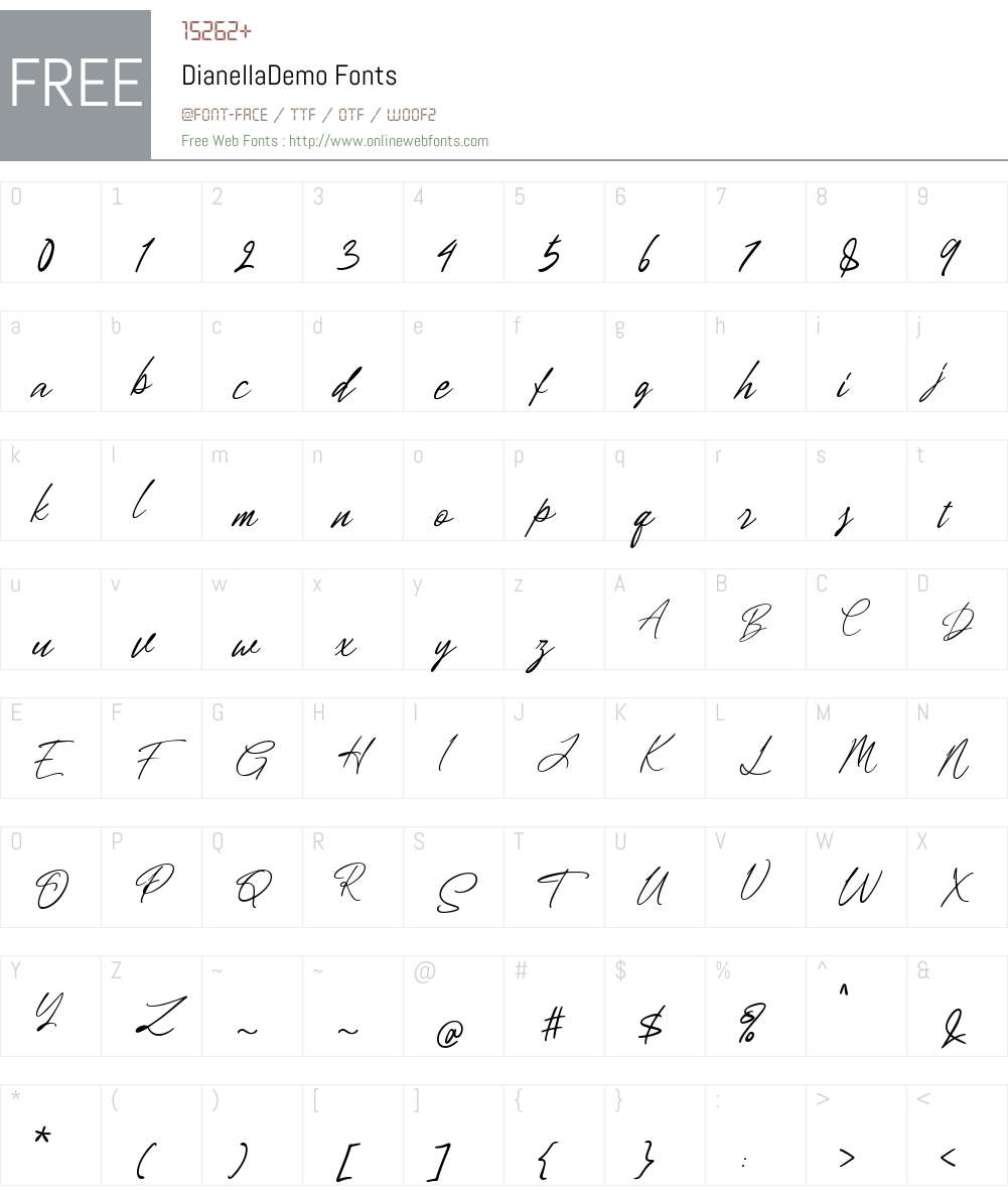 Dianella Demo 1.001;Fontself Maker 3.5.7 Fonts Free Download ...