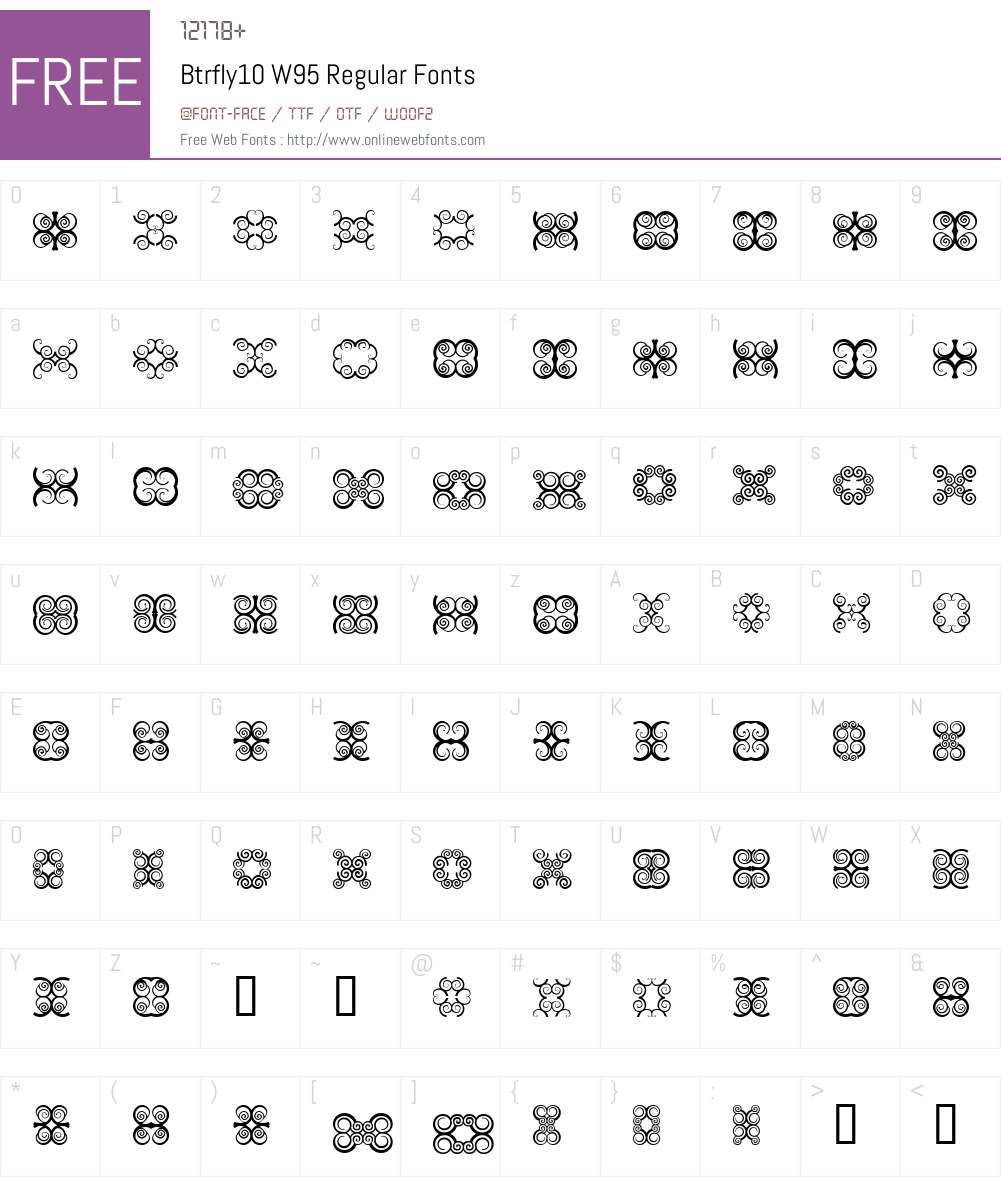Btrfly10 Font Screenshots