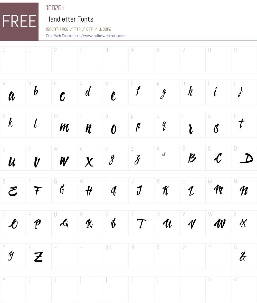 Handletter 1.00 June 4, 2015, initial release Fonts Free Download ...