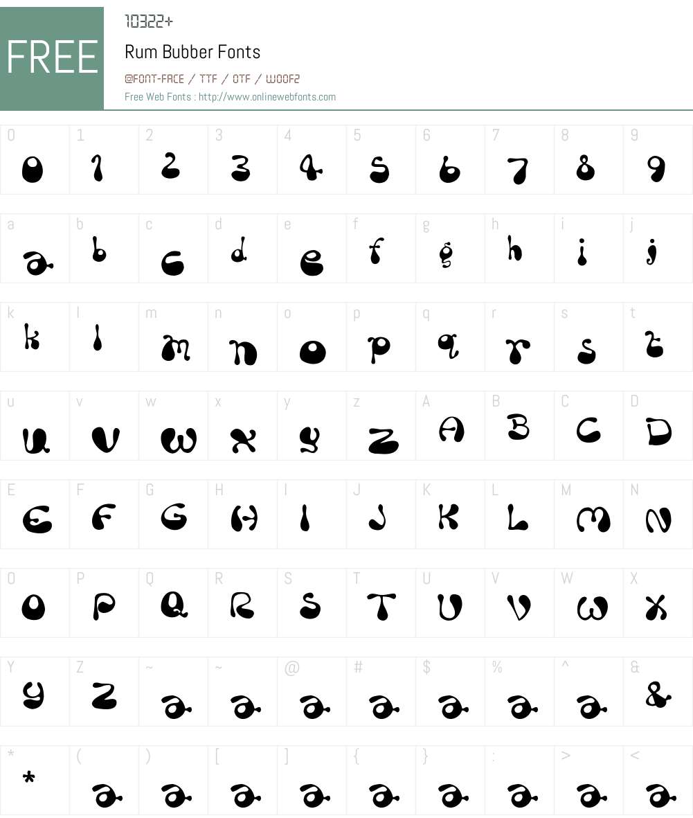 Rum Bubber Font Screenshots