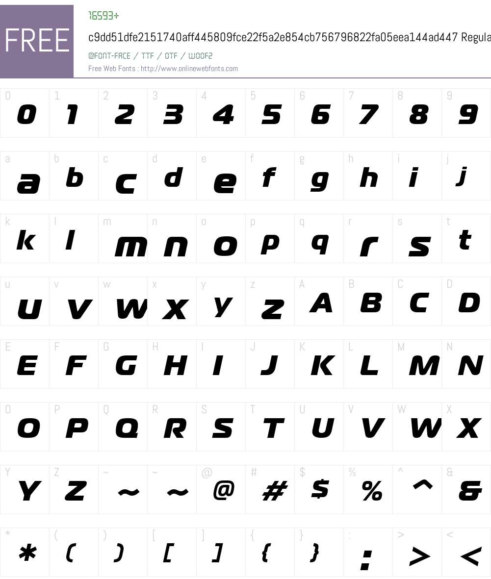 c9dd51dfe2151740aff445809fce22f5a2e854cb756796822fa05eea144ad447 Font Screenshots