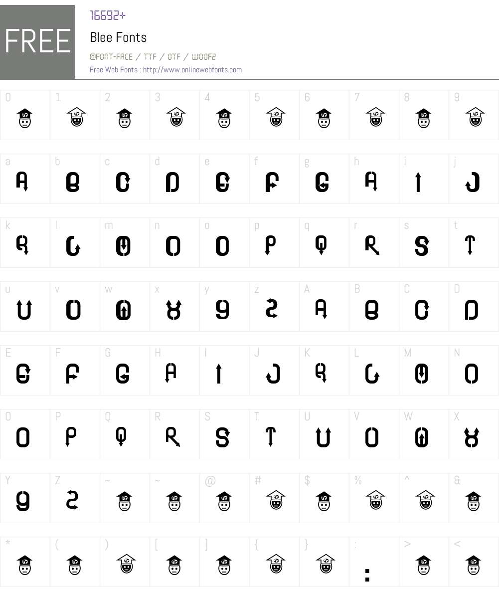 Blee Font Screenshots