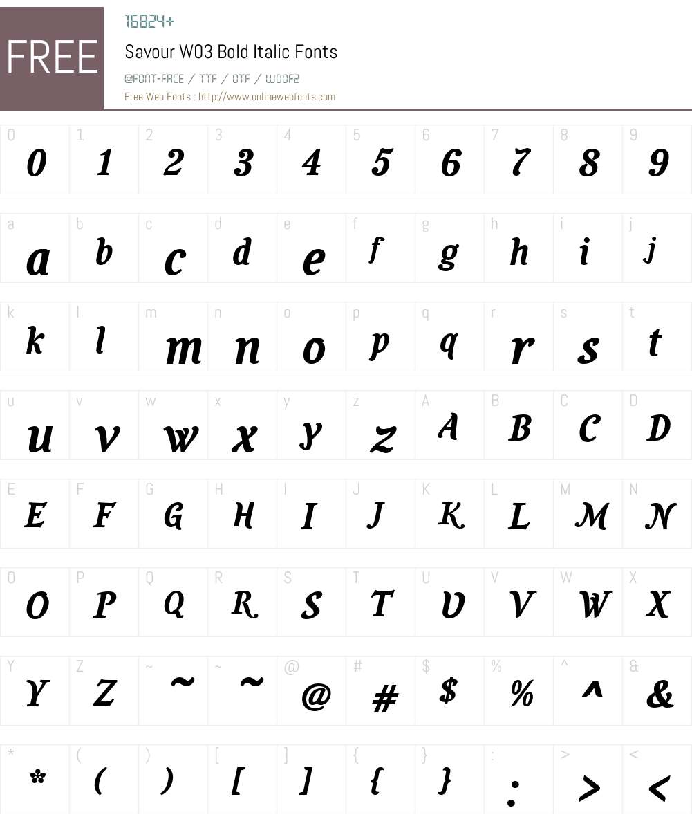 Savour Pro Font Screenshots