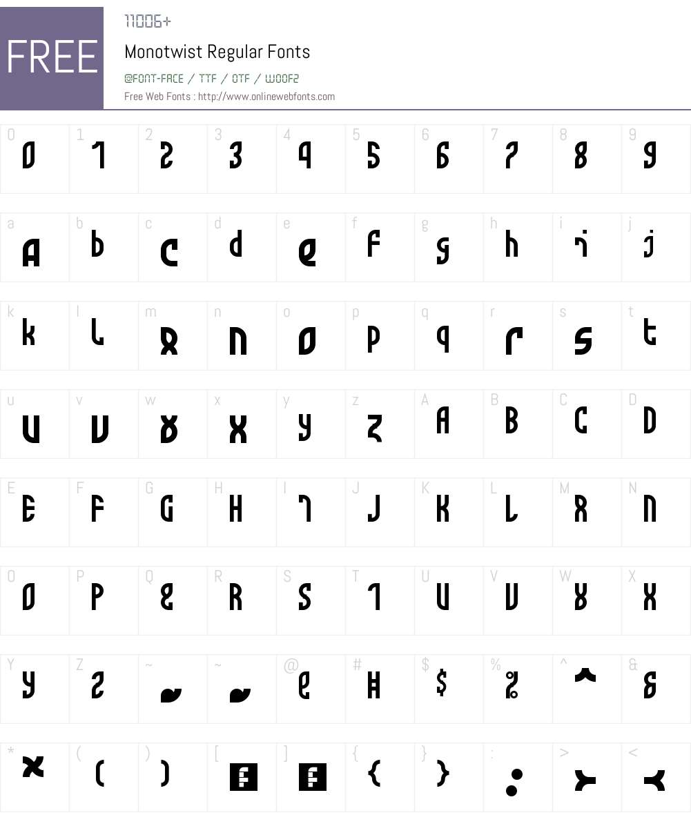 Monotwist Font Screenshots