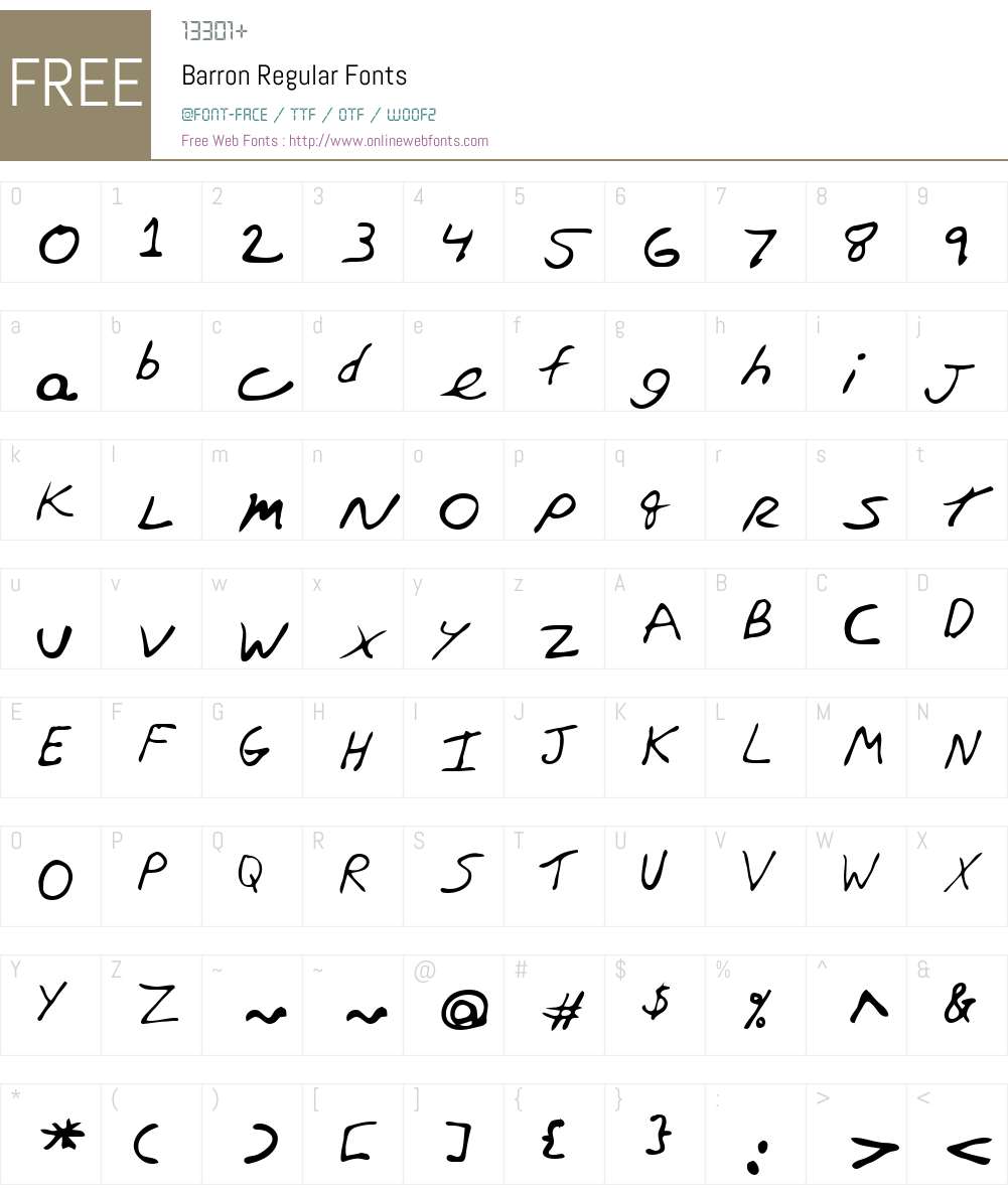 Barron Font Screenshots