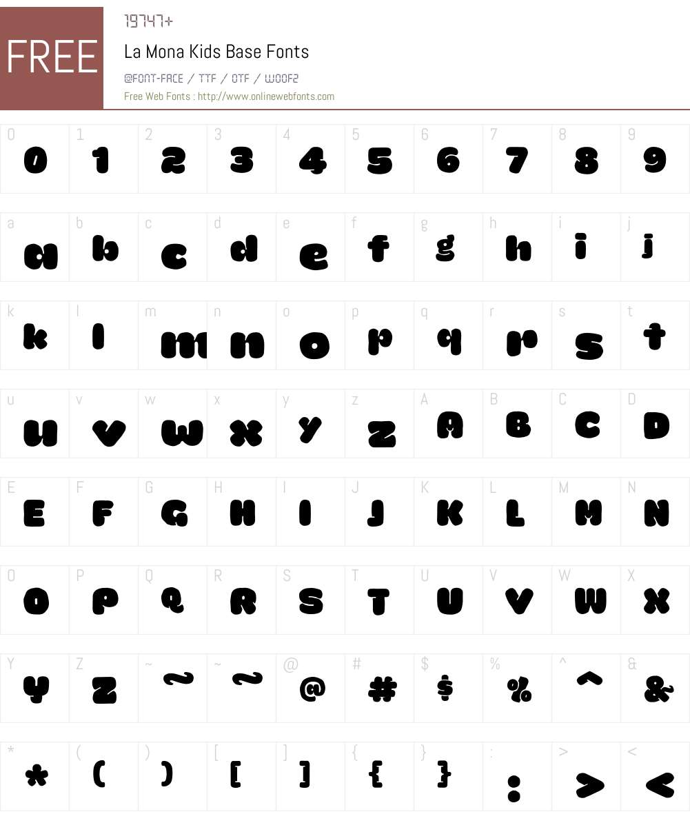 LaMonaKids-Base Font Screenshots