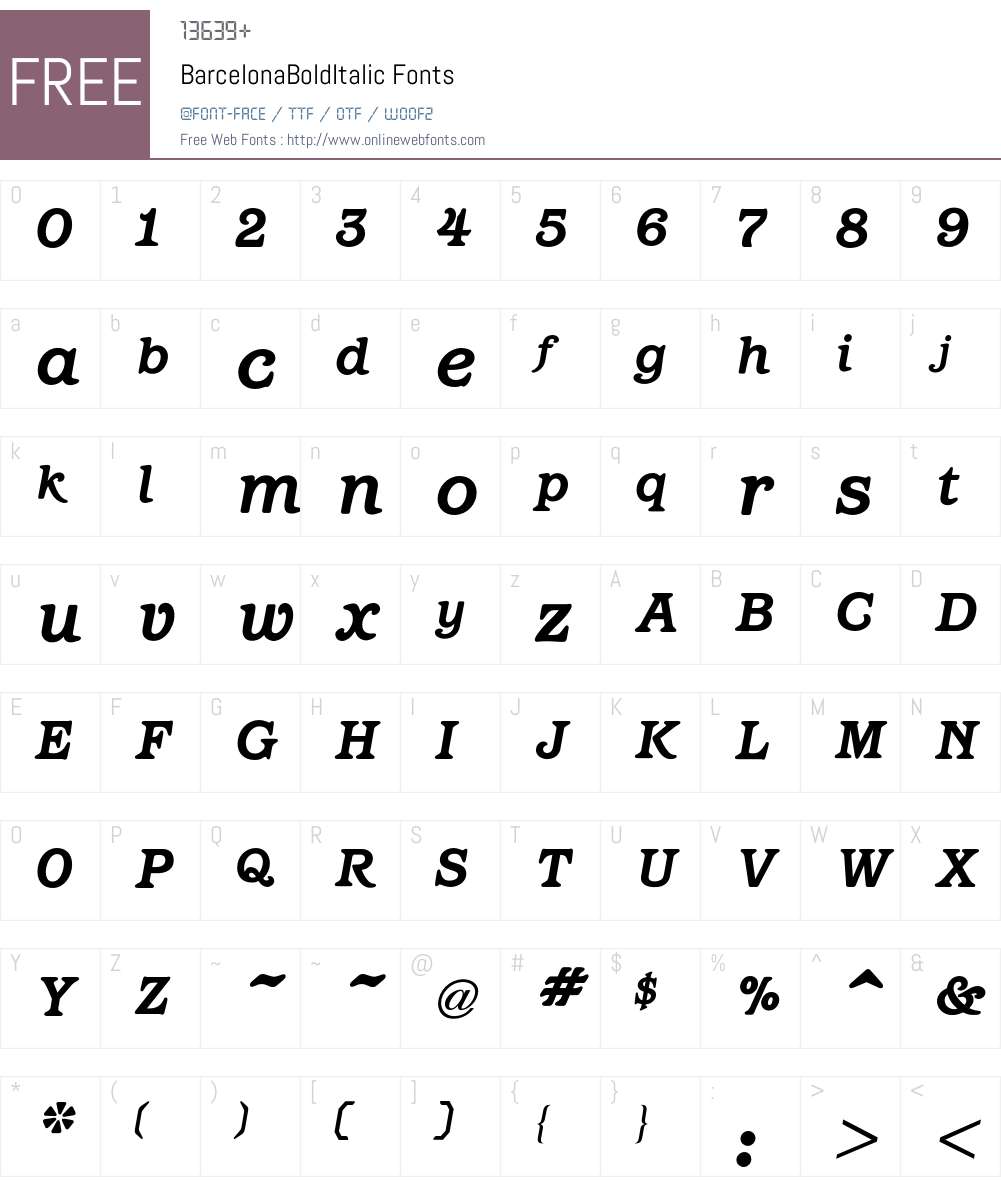 Barcelona Font Screenshots