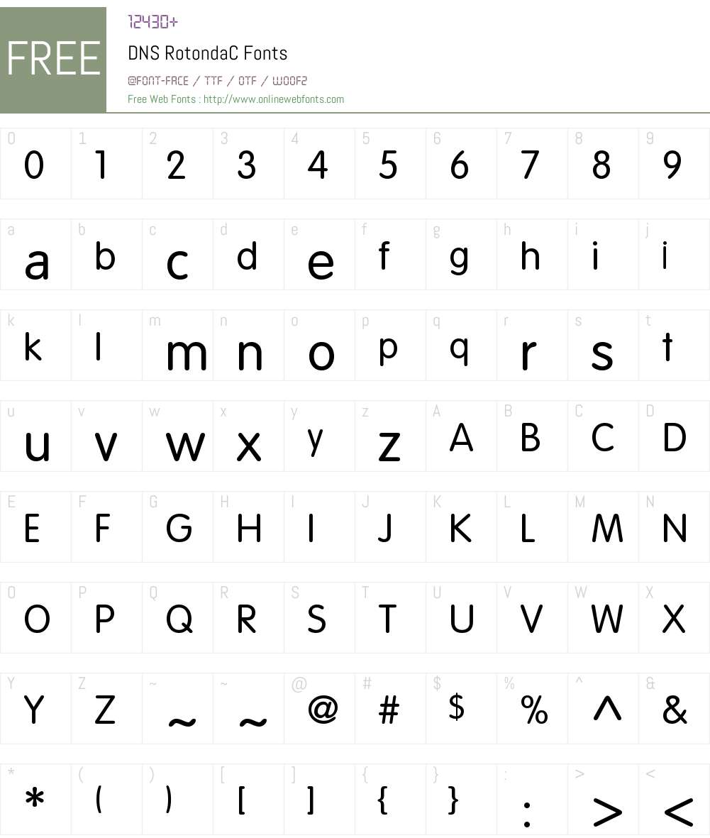 DNS RotondaC Font Screenshots