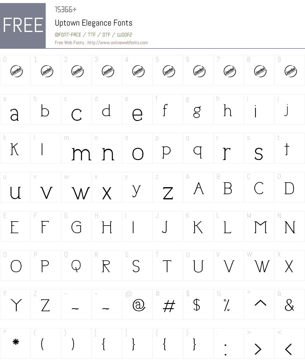 Uptown Elegance Font Screenshots