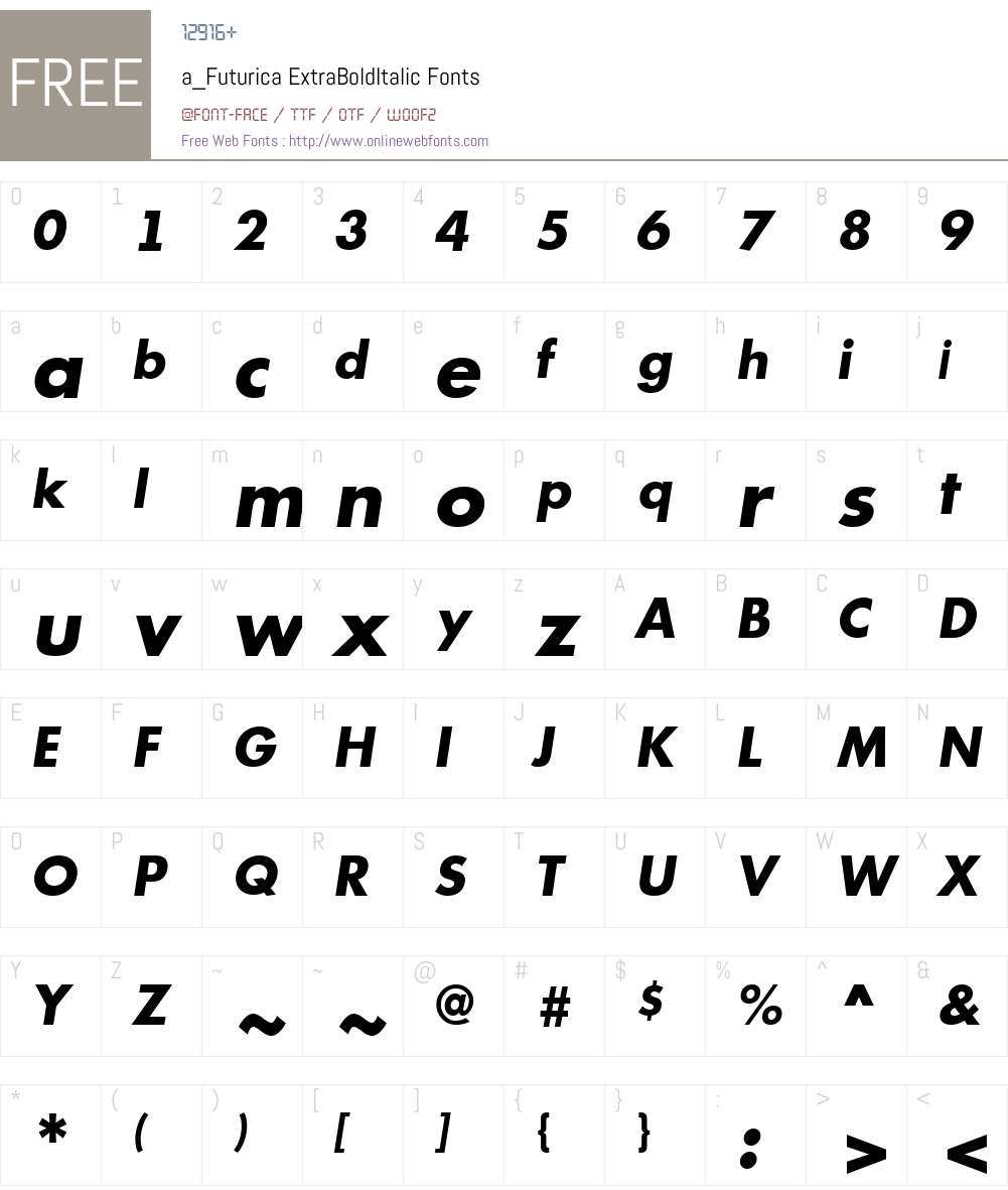 a_Futurica Font Screenshots