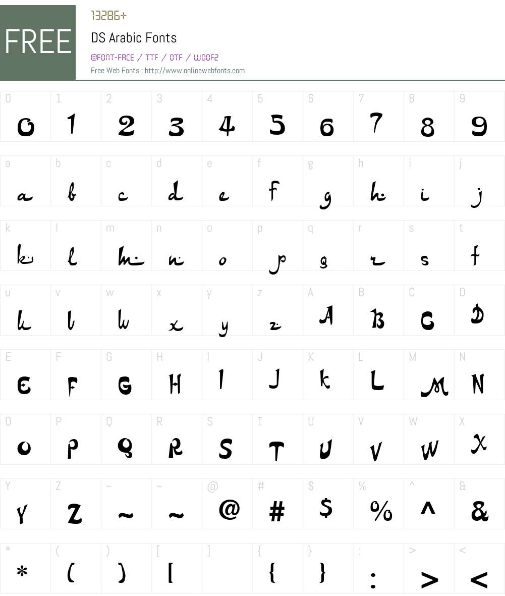 DS Arabic Font Screenshots