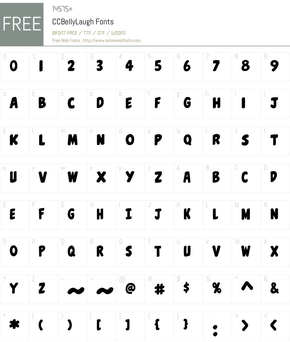 CCBellyLaugh Font Screenshots